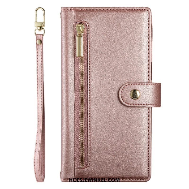 Leren Hoesje Xiaomi Redmi Note 14 4g Portemonnee En Bandjes Bescherming Hoesje