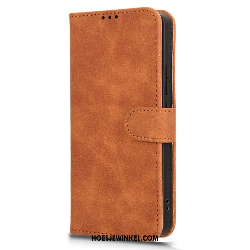 Leren Hoesje Xiaomi Redmi Note 14 4g Suède-stijl