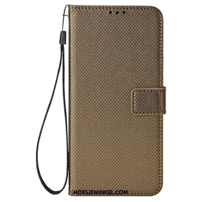 Leren Hoesje Xiaomi Redmi Note 14 5g Diamanttextuur