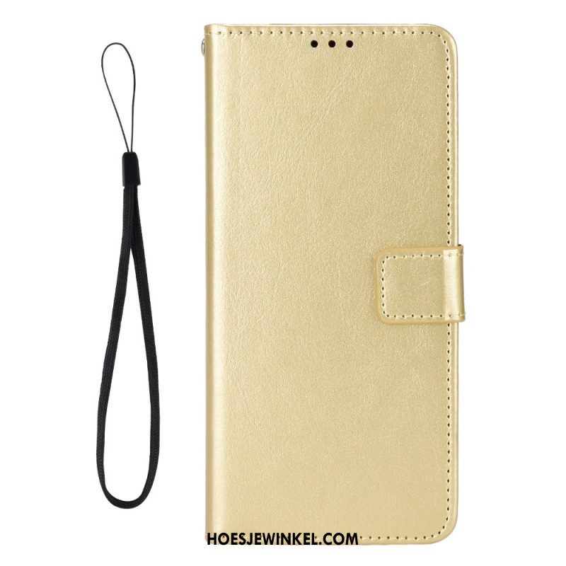 Leren Hoesje Xiaomi Redmi Note 14 5g Opvallend Imitatieleer Bescherming Hoesje