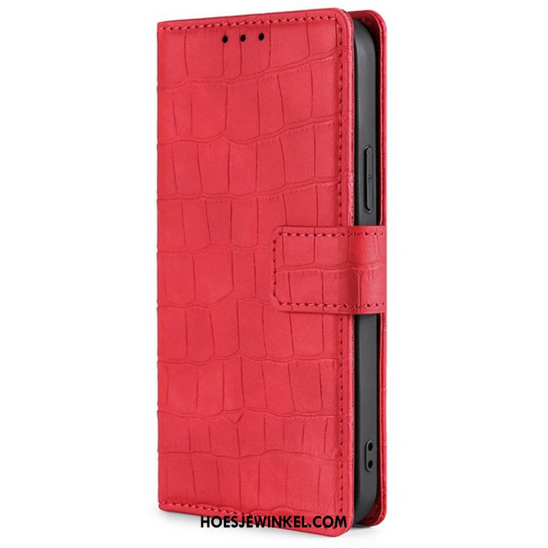 Leren Hoesje Xiaomi Redmi Note 14 Pro 4g Krokodillenstijl Bescherming Hoesje