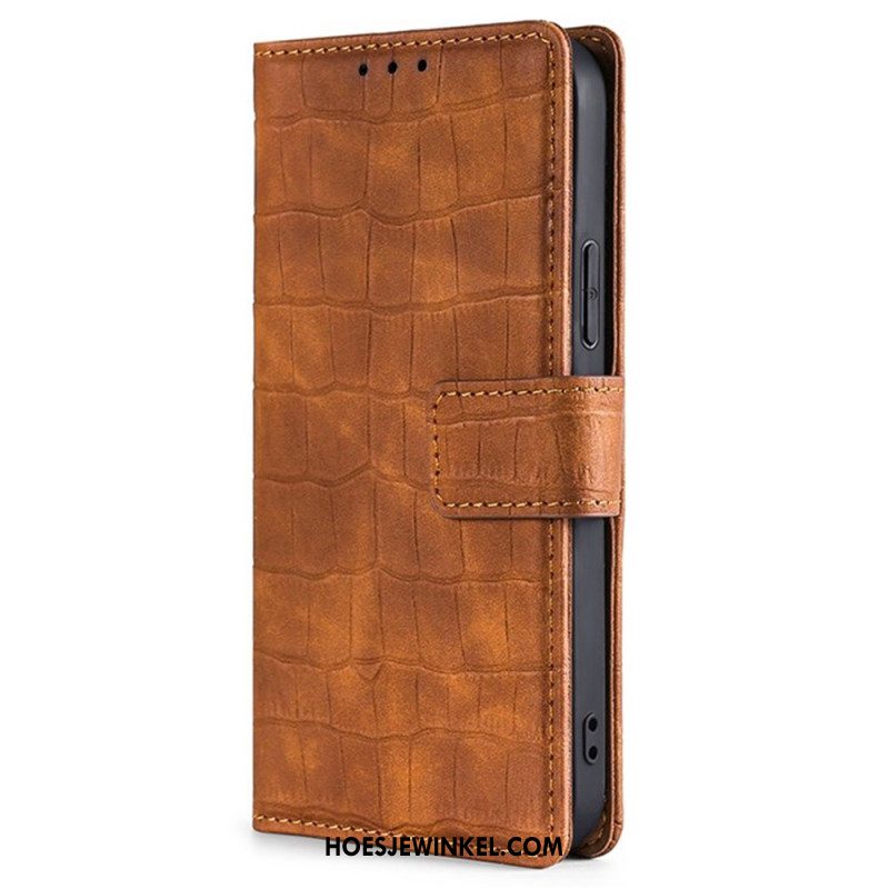 Leren Hoesje Xiaomi Redmi Note 14 Pro 4g Krokodillenstijl Bescherming Hoesje