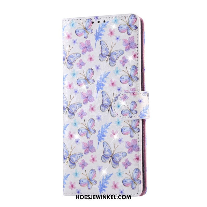 Leren Hoesje Xiaomi Redmi Note 14 Pro 4g Rfid-blokkerend Bloemenpatroon Bescherming Hoesje