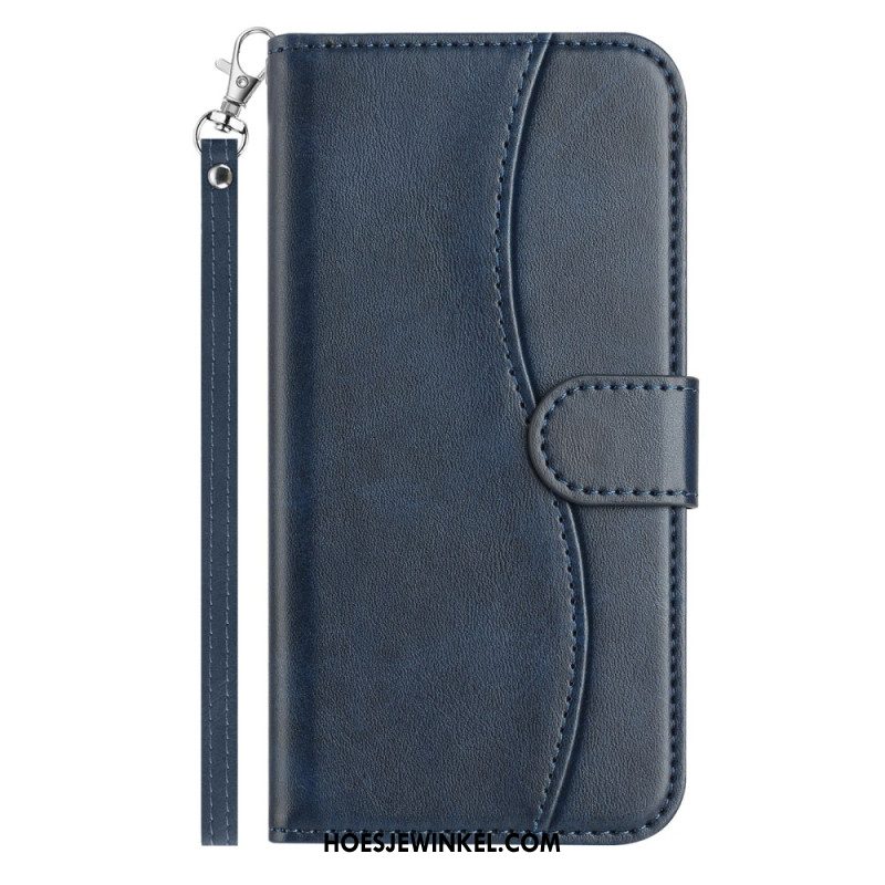 Leren Hoesje Xiaomi Redmi Note 14 Pro 4g S-design Met Bandje Bescherming Hoesje