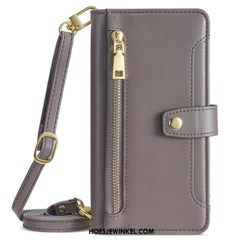 Leren Hoesje Xiaomi Redmi Note 14 Pro 4g Schouder- En Crossbodyportemonnee