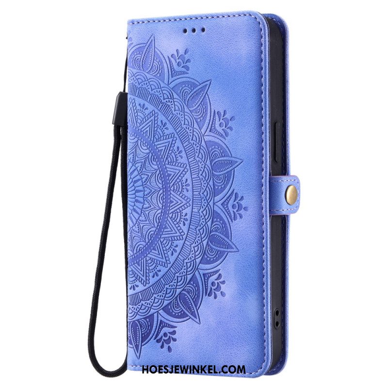 Leren Hoesje Xiaomi Redmi Note 14 Pro Plus 5g Mandala Suède-effect Bescherming Hoesje