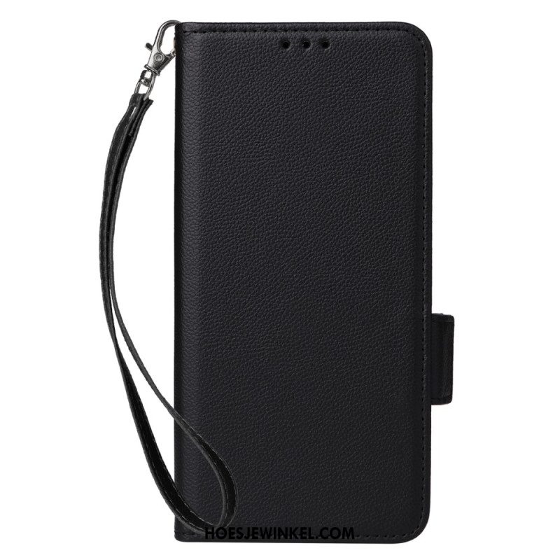 Leren Hoesje Xiaomi Redmi Note 14s Ultraslank Met Riem Bescherming Hoesje