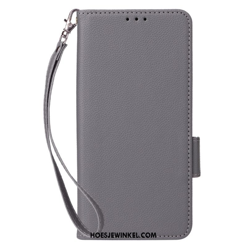 Leren Hoesje Xiaomi Redmi Note 14s Ultraslank Met Riem Bescherming Hoesje