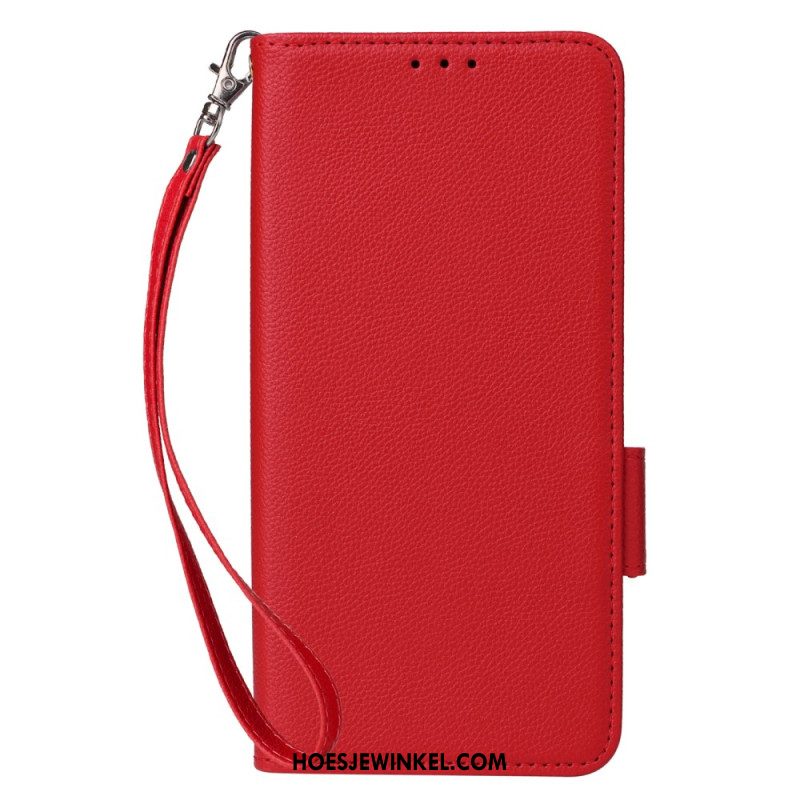 Leren Hoesje Xiaomi Redmi Note 14s Ultraslank Met Riem Bescherming Hoesje