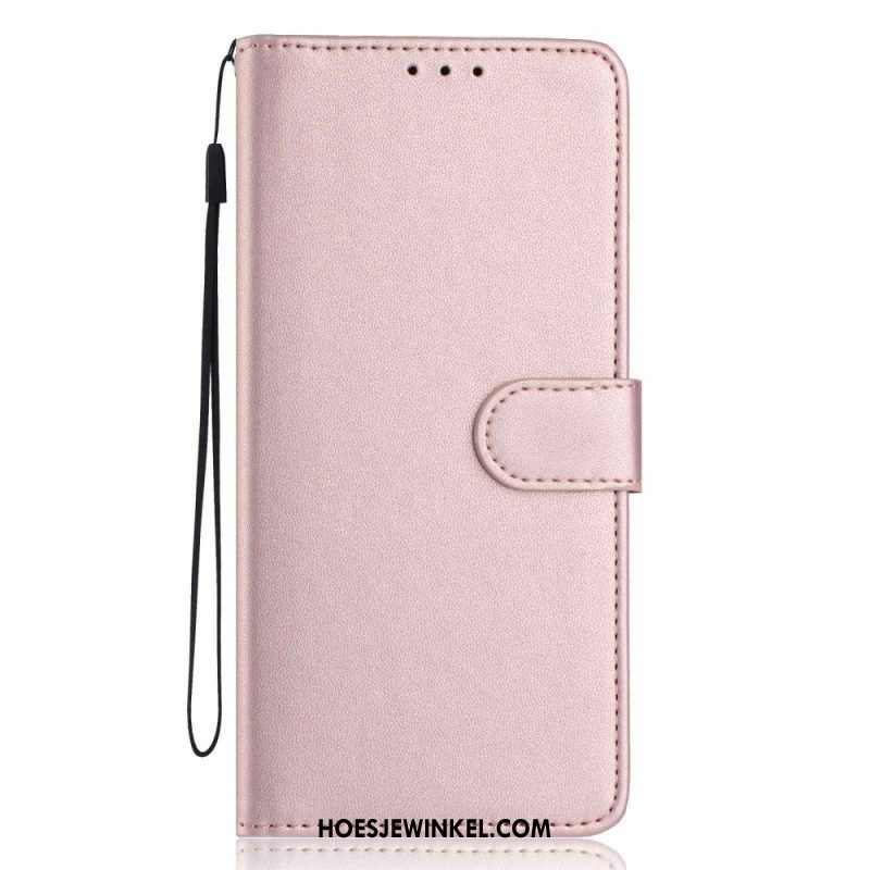 Leren Hoesje Xiaomi Redmi Note 15 5g Effen Kunstleer