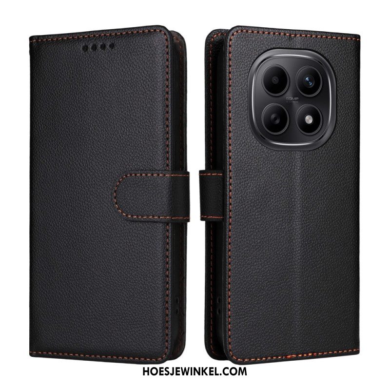 Leren Hoesje Xiaomi Redmi Note 15 5g Rfid-blokkering En Riem