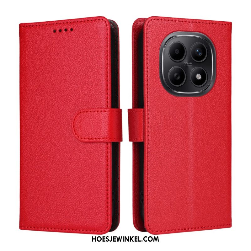 Leren Hoesje Xiaomi Redmi Note 15 5g Rfid-blokkering En Riem