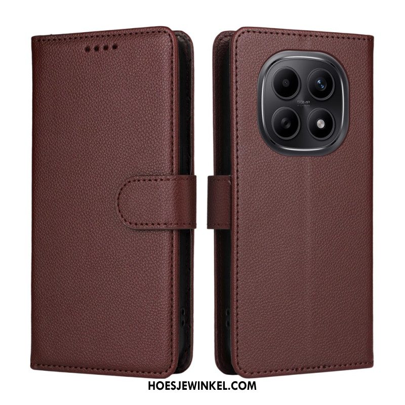 Leren Hoesje Xiaomi Redmi Note 15 5g Rfid-blokkering En Riem