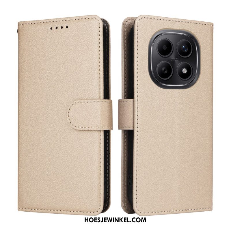 Leren Hoesje Xiaomi Redmi Note 15 5g Rfid-blokkering En Riem