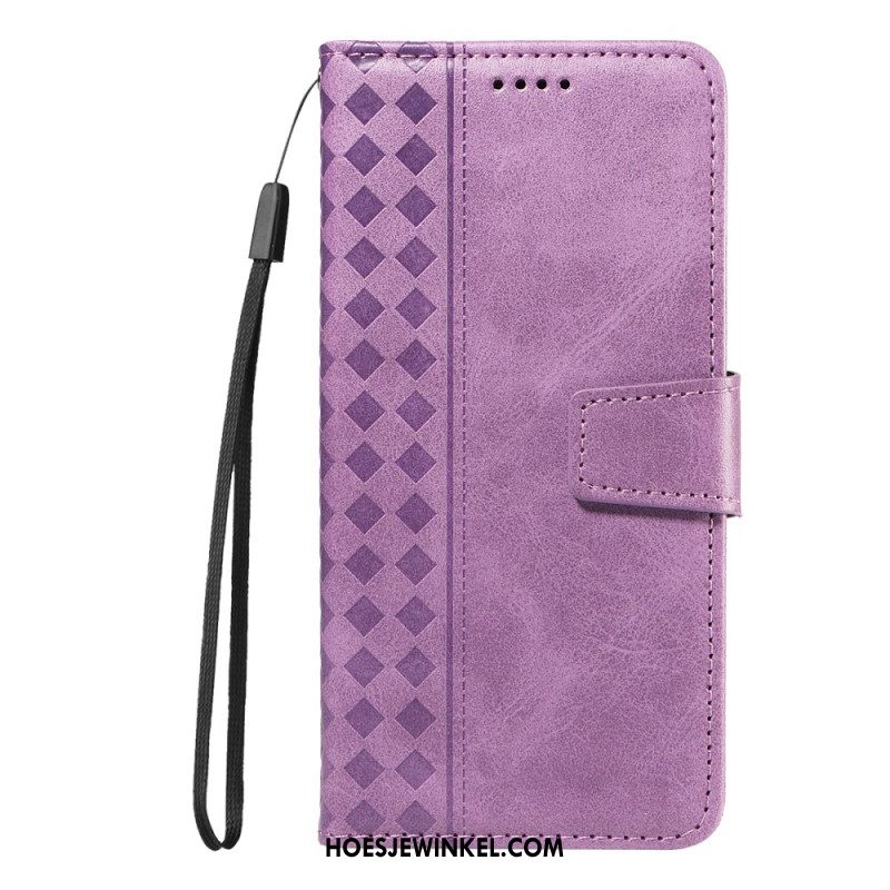 Leren Hoesje Xiaomi Redmi Note 15 Pro 5g Diamanten Rand Bescherming Hoesje