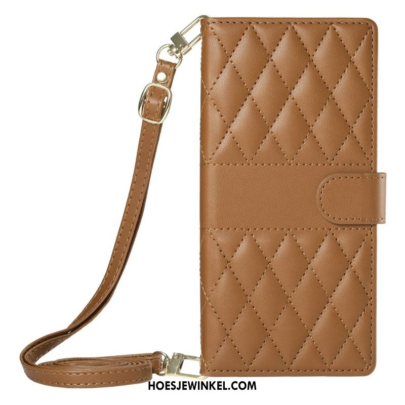 Leren Hoesje Xiaomi Redmi Note 15 Pro 5g Gewatteerd Met Bandjes