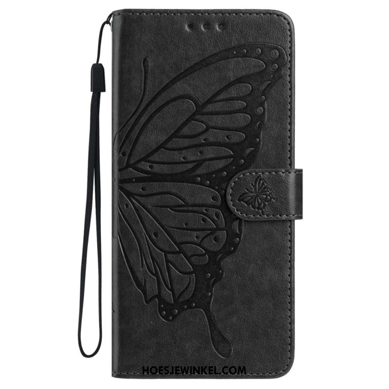 Leren Hoesje Xiaomi Redmi Note 15 Pro 5g Grafische Vlinder Bescherming Hoesje