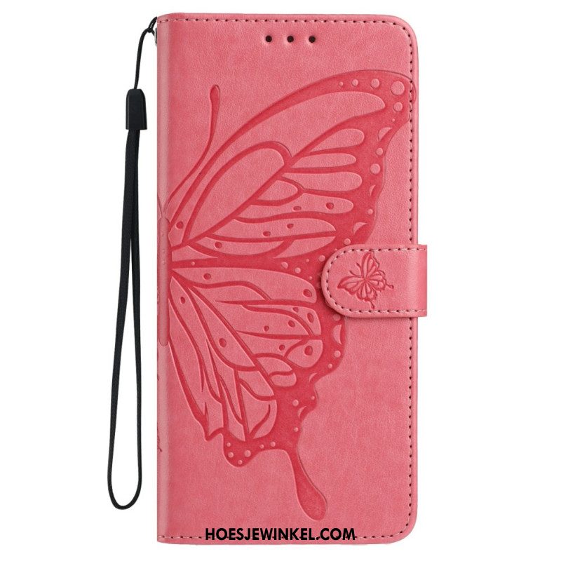 Leren Hoesje Xiaomi Redmi Note 15 Pro 5g Grafische Vlinder Bescherming Hoesje