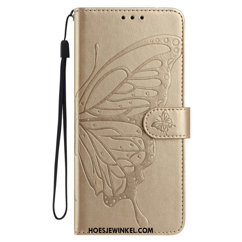 Leren Hoesje Xiaomi Redmi Note 15 Pro 5g Grafische Vlinder Bescherming Hoesje