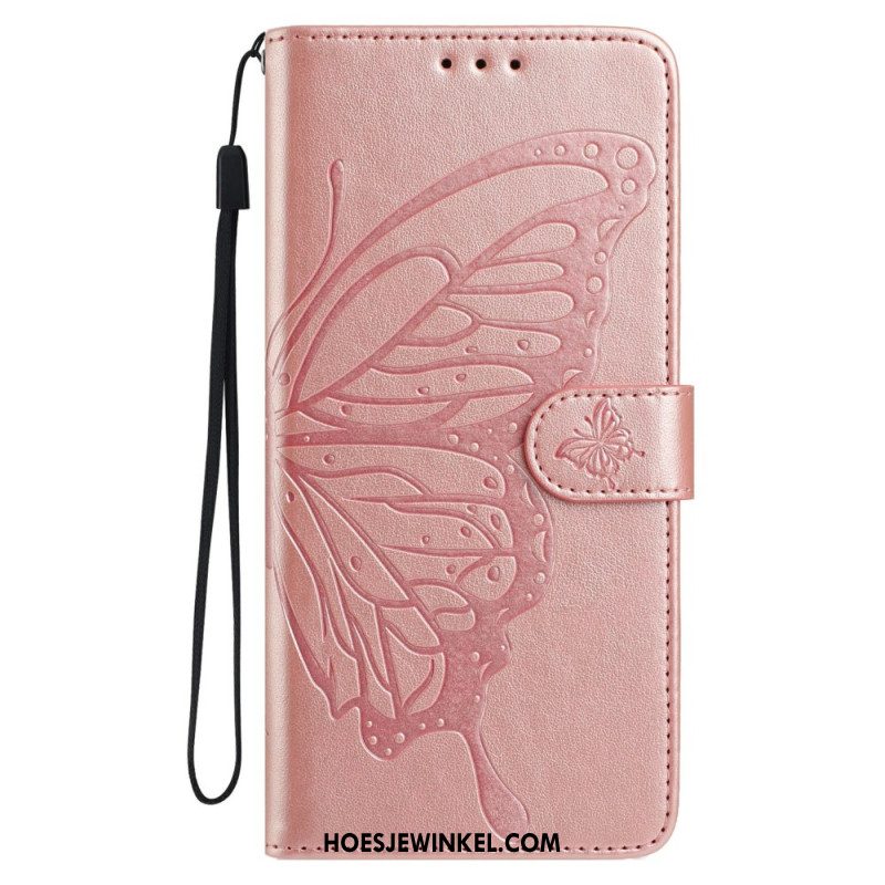 Leren Hoesje Xiaomi Redmi Note 15 Pro 5g Grafische Vlinder Bescherming Hoesje