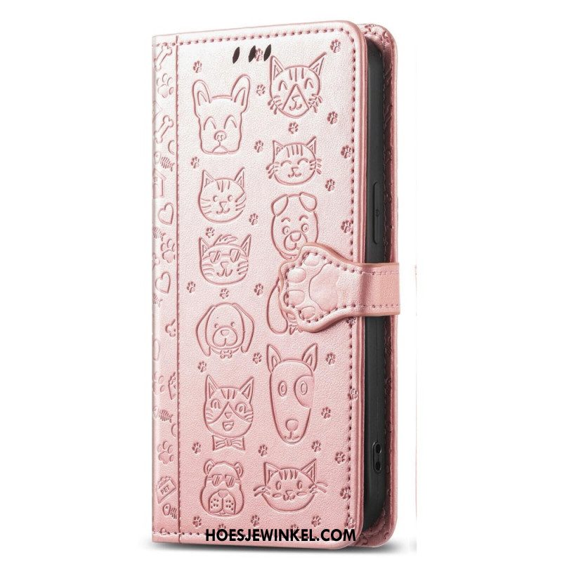 Leren Hoesje Xiaomi Redmi Note 15 Pro Plus 5g Geanimeerde Dieren