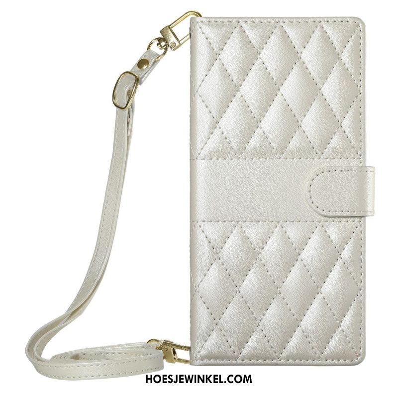 Leren Hoesje Xiaomi Redmi Note 15 Pro Plus 5g Gewatteerd Met Bandjes Bescherming Hoesje