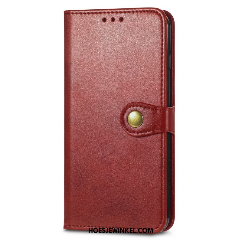 Leren Hoesje Xiaomi Redmi Note 15 Pro Plus 5g Gouden Sluiting