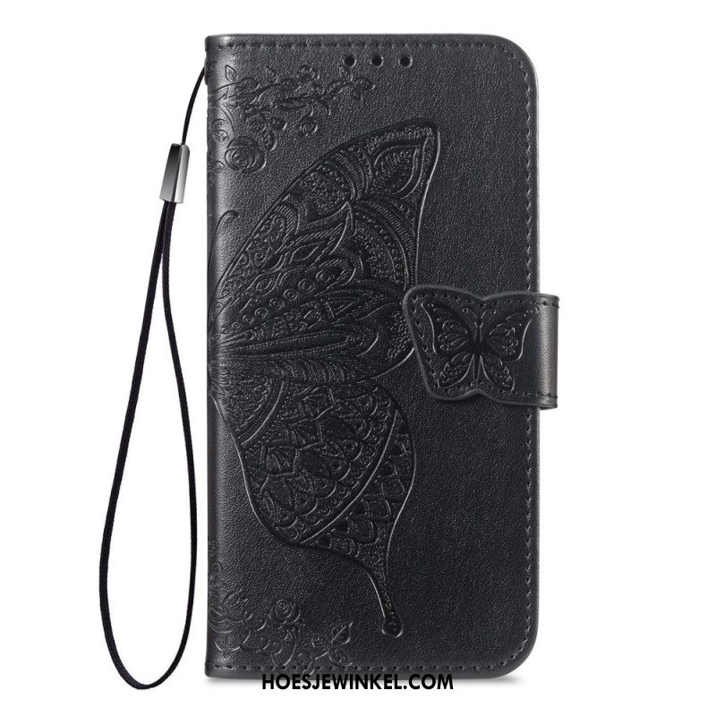 Leren Hoesje Xiaomi Redmi Note 15 Pro Plus 5g Grafisch Vlinder Bescherming Hoesje