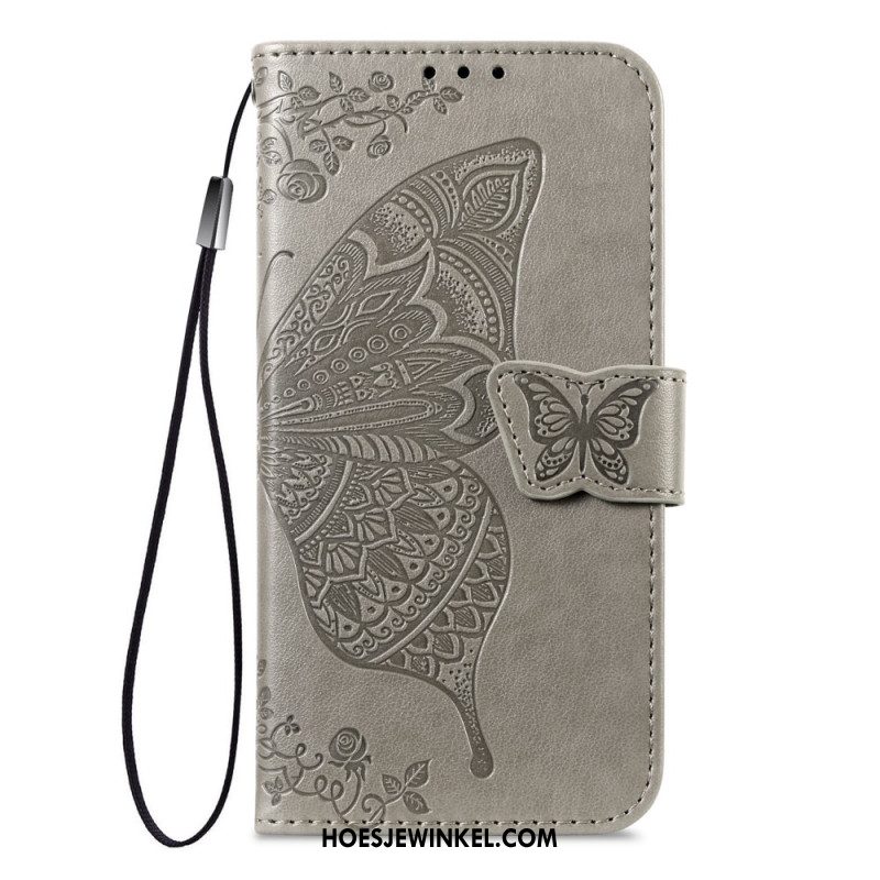 Leren Hoesje Xiaomi Redmi Note 15 Pro Plus 5g Grafisch Vlinder Bescherming Hoesje