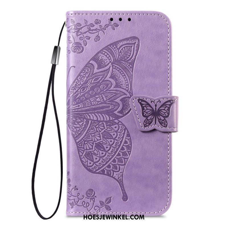 Leren Hoesje Xiaomi Redmi Note 15 Pro Plus 5g Grafisch Vlinder Bescherming Hoesje