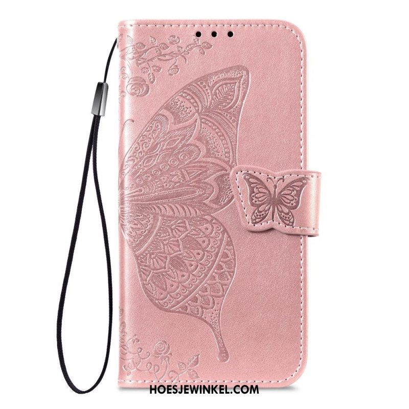 Leren Hoesje Xiaomi Redmi Note 15 Pro Plus 5g Grafisch Vlinder Bescherming Hoesje