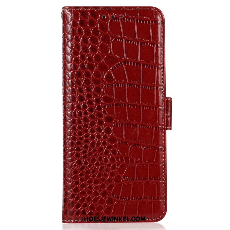 Leren Hoesje Xiaomi Redmi Note 15 Pro Plus 5g Leer Met Krokodillenprint Bescherming Hoesje