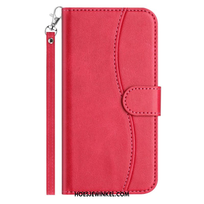 Leren Hoesje iPhone 17 S-design Met Bandje Bescherming Hoesje