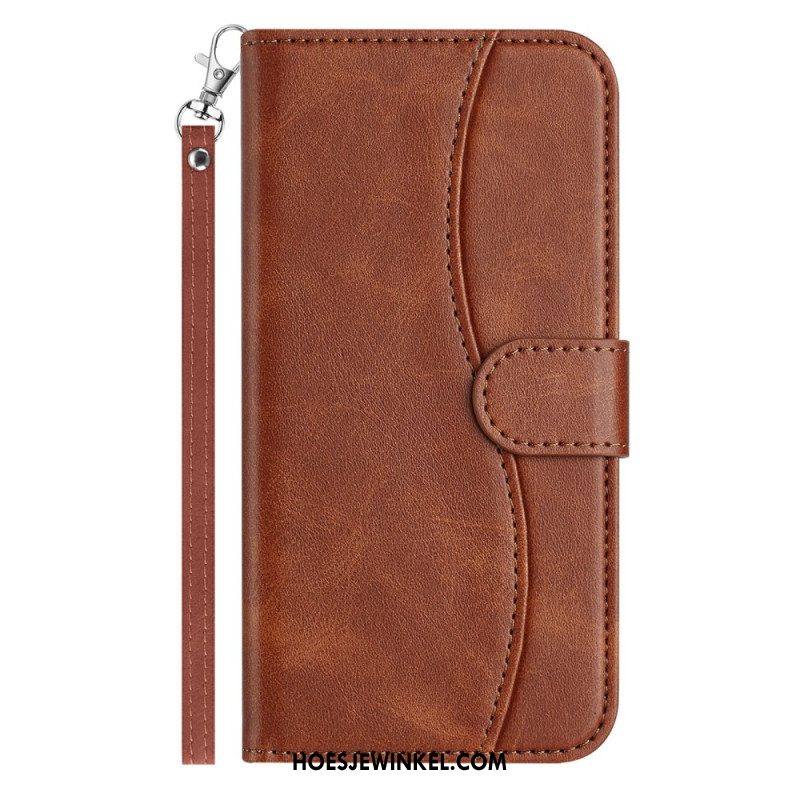 Leren Hoesje iPhone 17 S-design Met Bandje Bescherming Hoesje