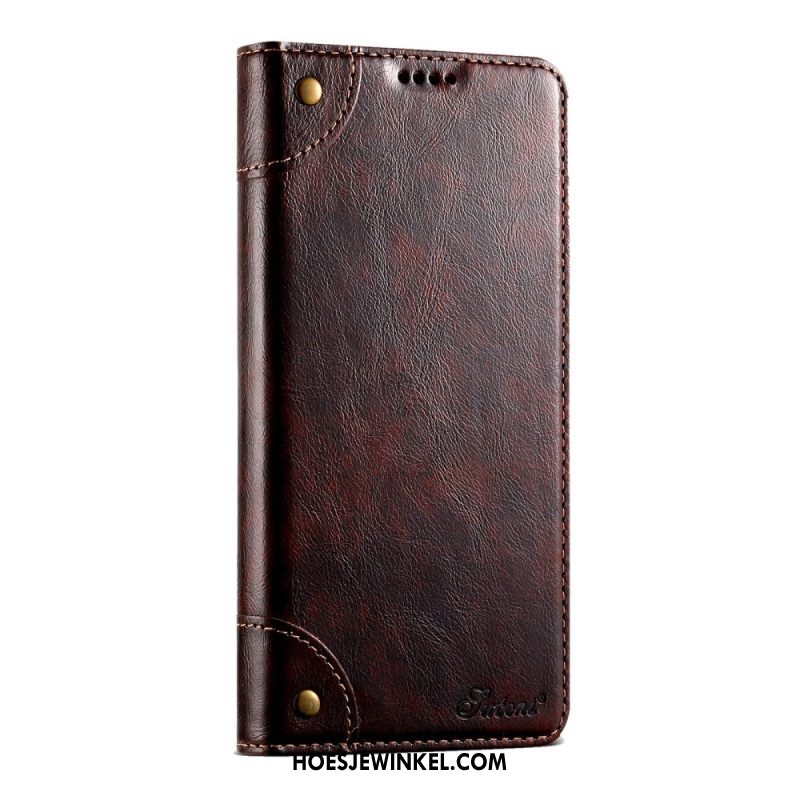 Leren Hoesje iPhone Air Vintage Suteni