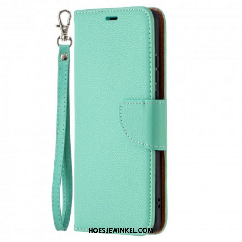 Leren Hoesje voor Huawei P50 Pro Folio-hoesje Lychee Rabat Schuin