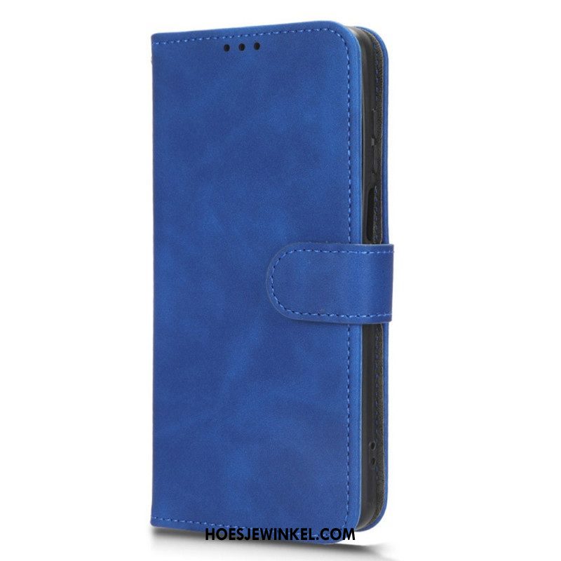 Leren Hoesje voor Moto G73 5G Skin-touch-gevoel