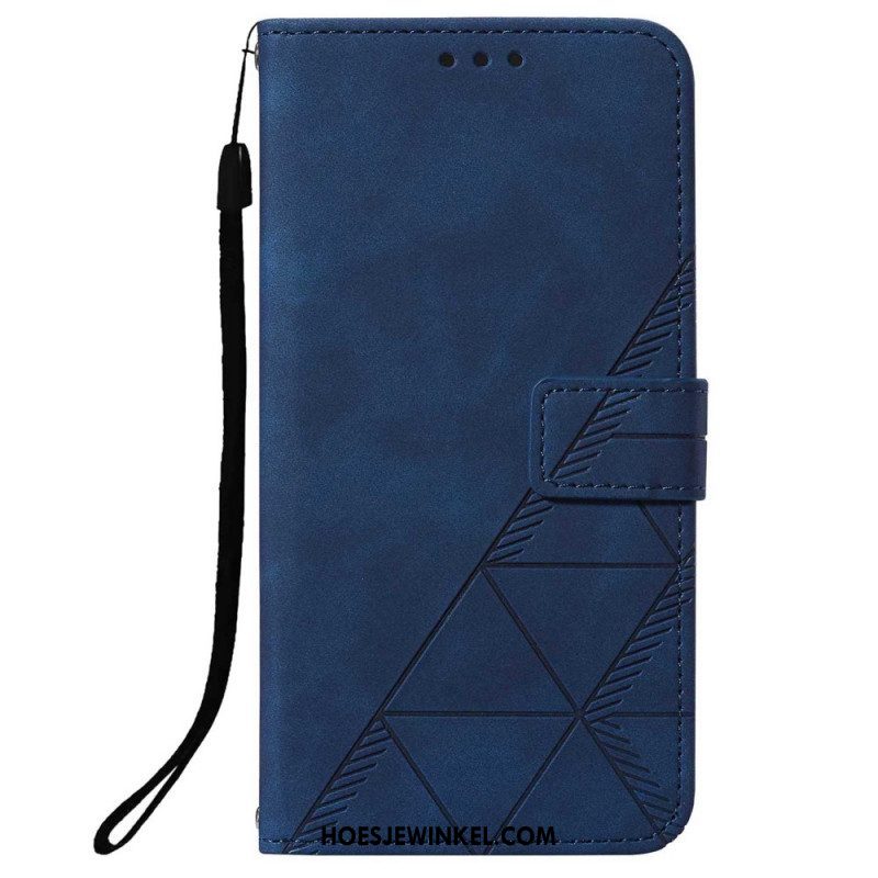 Leren Hoesje voor OnePlus 10 Pro 5G Piramide Leereffect