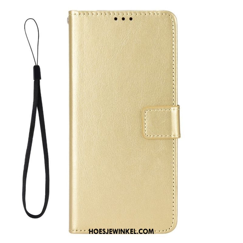 Leren Hoesje voor OnePlus 10T 5G Met Ketting Faux Leather Flashy Met Riem