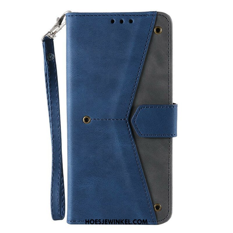 Leren Hoesje voor OnePlus Nord 2 5G Skin-touch-naden