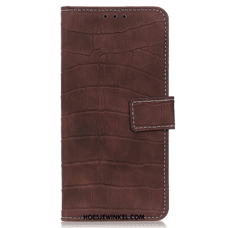 Leren Hoesje voor OnePlus Nord 2T 5G Krokodillenhuidstijl