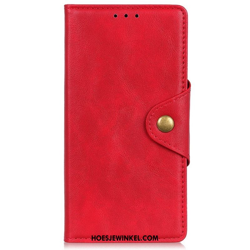 Leren Hoesje voor OnePlus Nord CE 2 Lite 5G Stijl Lederen Knoop