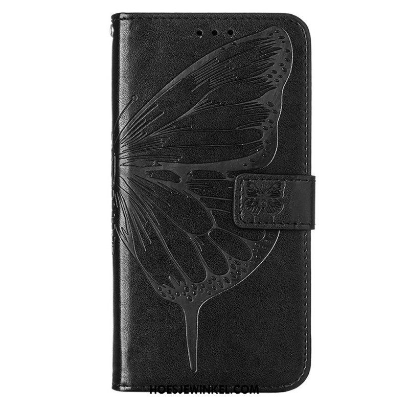 Leren Hoesje voor OnePlus Nord CE 3 Lite 5G Vlinder Met Lanyard