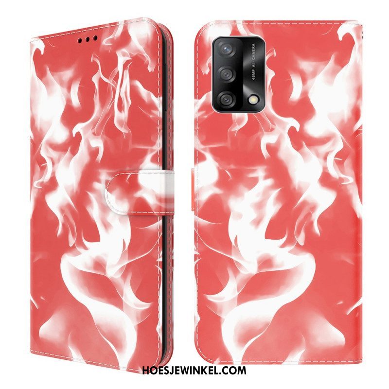 Leren Hoesje voor Oppo A74 4G Abstract Patroon