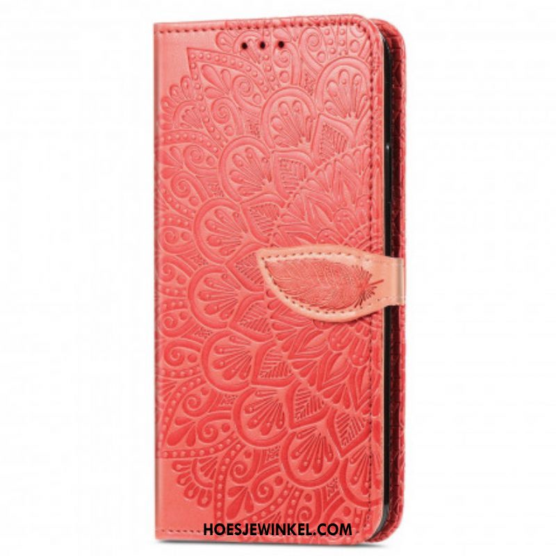 Leren Hoesje voor Oppo A94 5G Stammen Bladeren