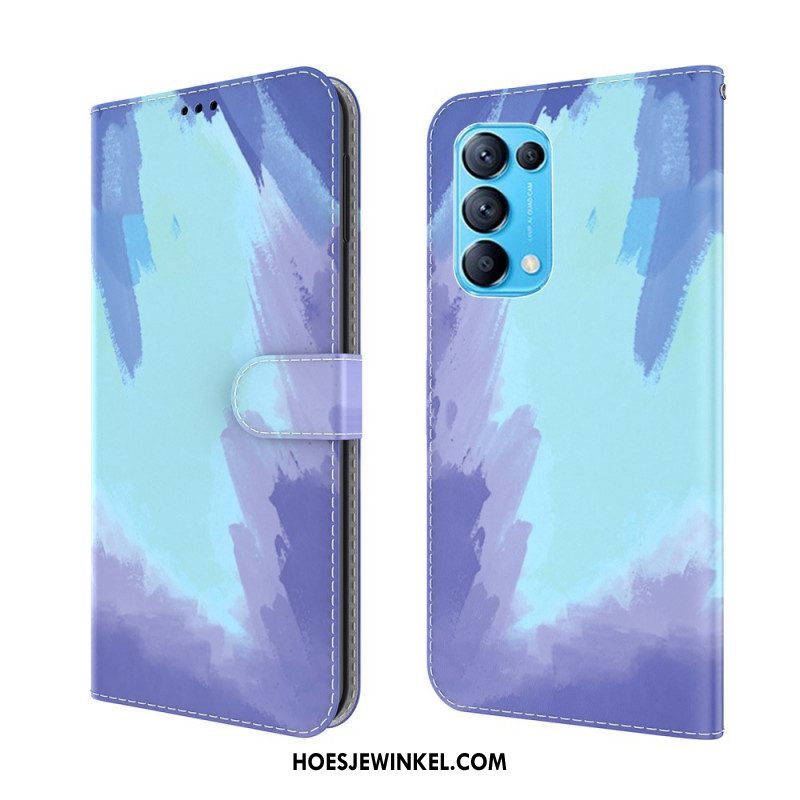 Leren Hoesje voor Oppo Find X3 Lite Waterverf