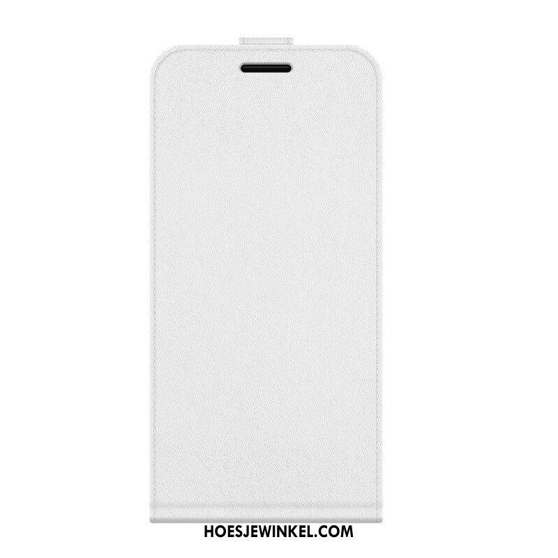 Leren Hoesje voor Oppo Find X3 Pro Folio-hoesje Verticale Flap Met Leereffect