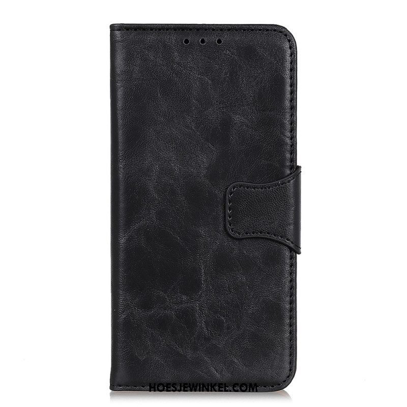 Leren Hoesje voor Oppo Find X5 Lite Folio-hoesje Getextureerde Magnetische Flap