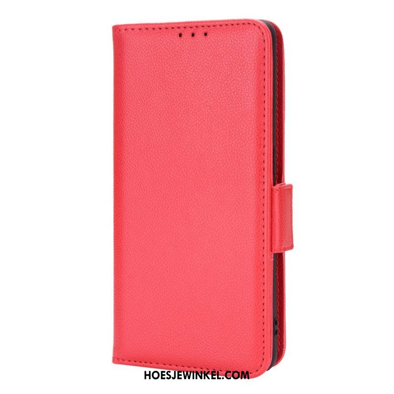 Leren Hoesje voor Oppo Find X5 Pro Traditionele Litchi-leerstijl