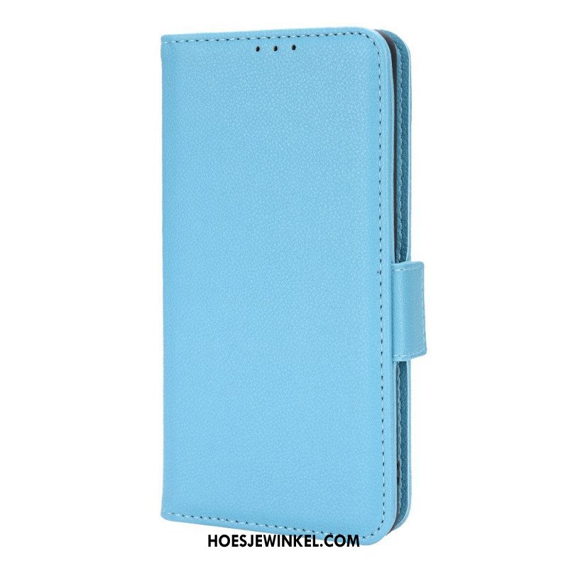 Leren Hoesje voor Oppo Find X5 Pro Traditionele Litchi-leerstijl